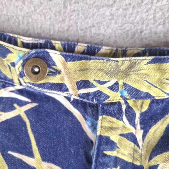 Liz Claiborne Capri Pants Womens Size 16 Blue Floral (Altered Waist) W31 L22 - Picture 10 of 16